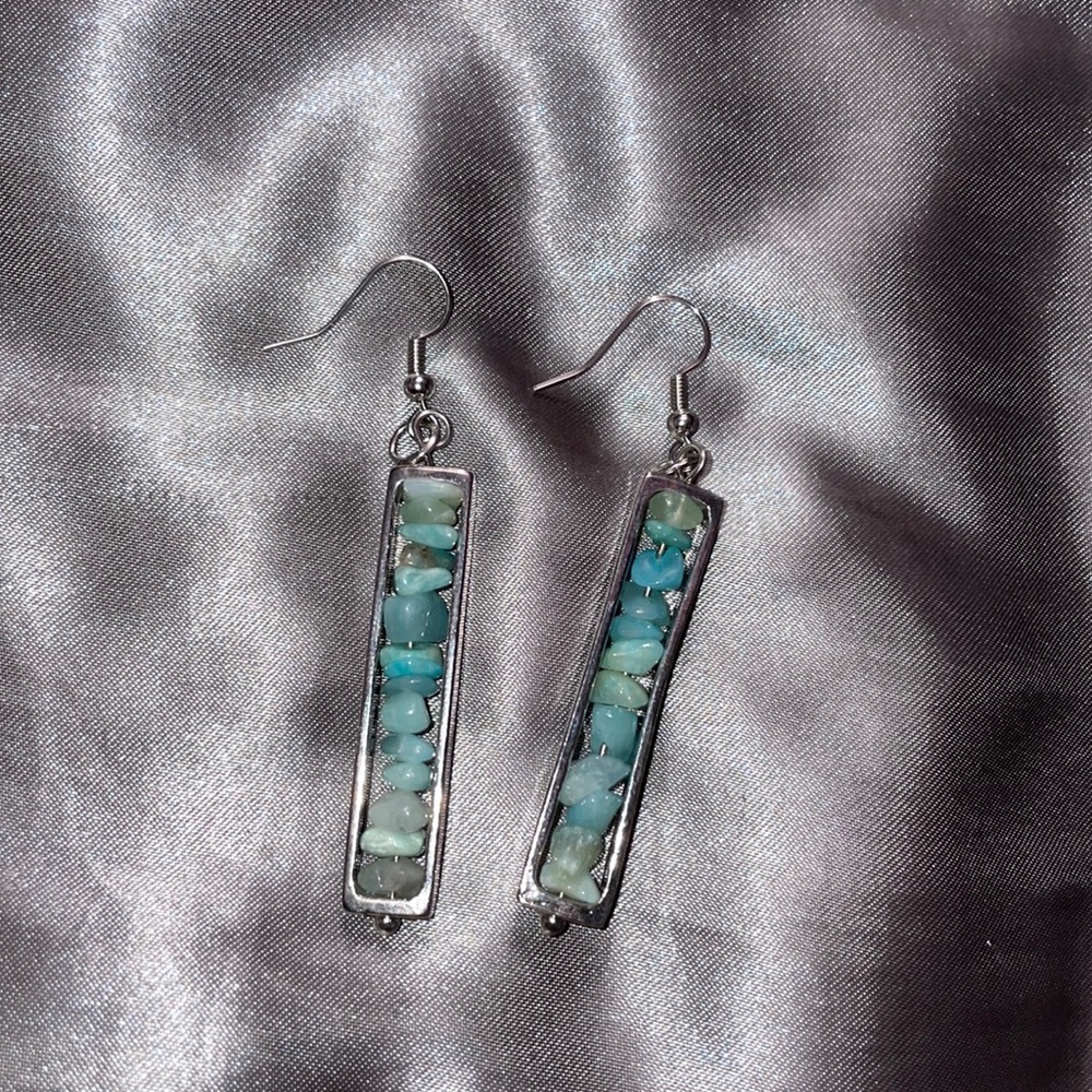 Blue crystal earrings